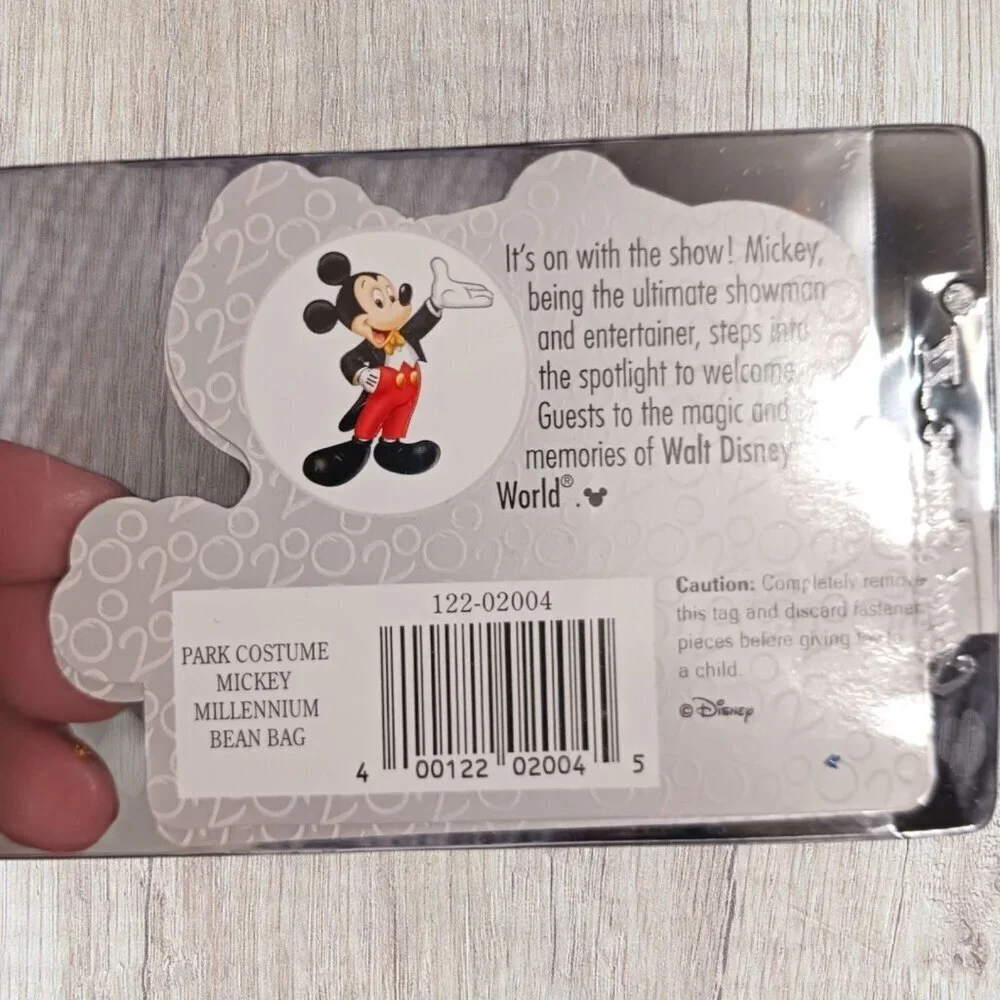 Mickey Mouse Walt Disney World 2000 Bean Bag Plush Toy